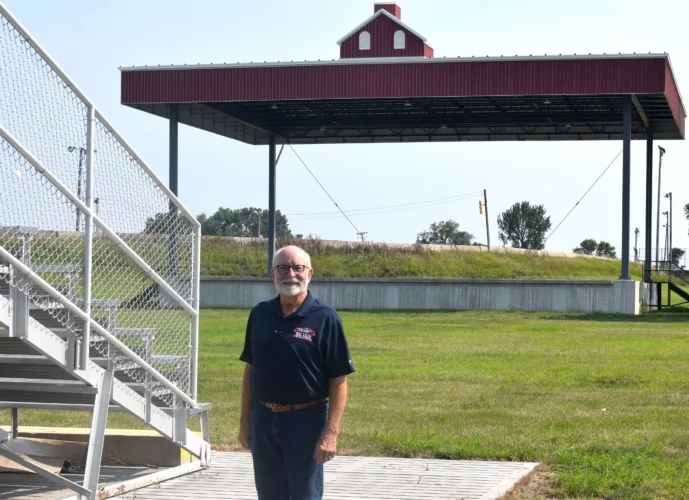 New roof adorns fair stage